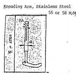 Kneading Arm 'G' Assy SS 55M/M